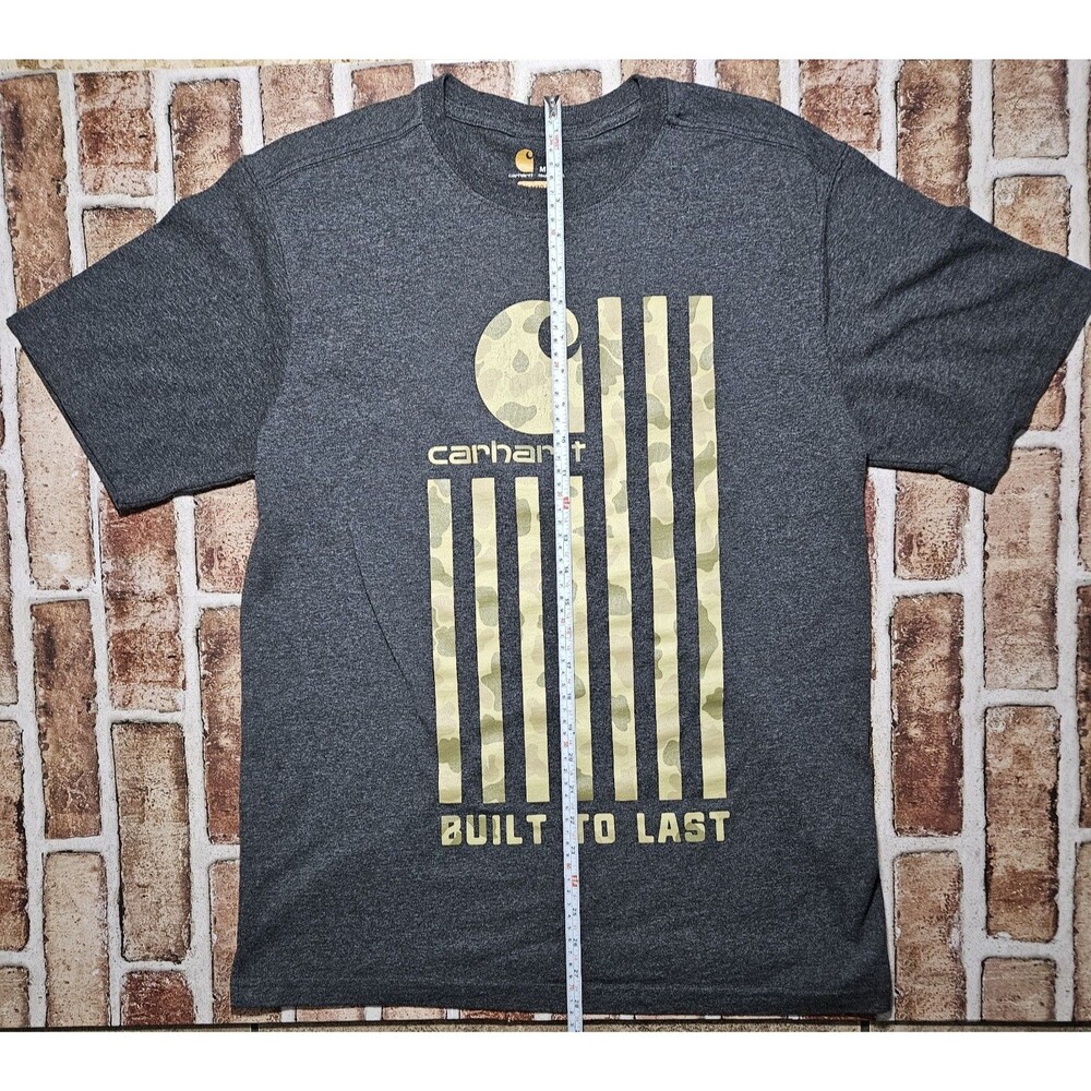 Carhartt Built to Last Gray Short Sleeve T-Shirt Men's Size M Made in USA